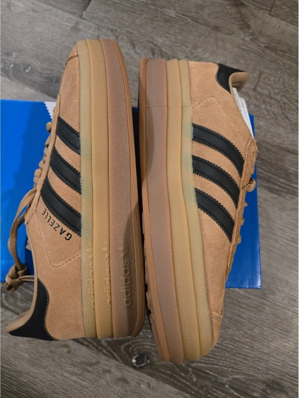 adidas Gazelle Bold W Cardboard Black Gum JQ3582 Women's 8 New Box